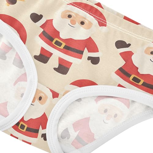 Santa Pattern Girls' Panties Comfort Underwear for Girls in Sizes 2T,3T, 4T, 5T, 6Y and 8Y4