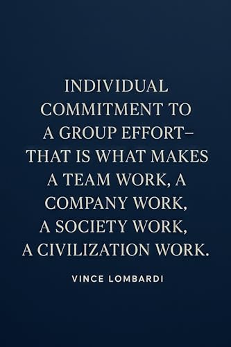 HardPress Vince Lombardi Leadership Quote Poster - 'Individual Commitment Makes