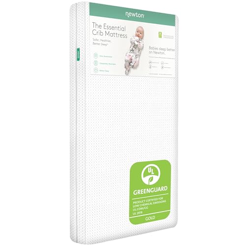 Newton Baby Essential Crib Mattress – Breathable, Washable Infant & Toddler Mattress with Firm Support, All-Stages, Infant to Toddler, GREENGUARD Gold Certified - White