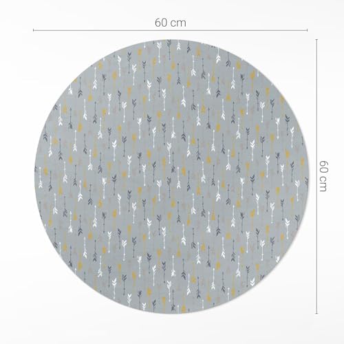 Tapis de maison élégant en vinyle robuste avec finitions géométriques - 4