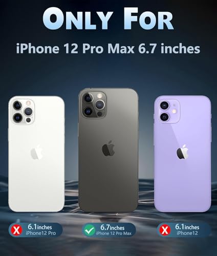 Image of FNTCASE for iPhone 12 Pro-Max Upgraded Case: Clear Magnetic Transparent Phone Cases Compatible with Magsafe Slim Anti Yellowing Military Grade Drop Protection Protective Cell Phone Cover (D-Clear)
