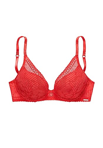 s.Oliver Damen VA-80-PB Push-Up-BH, Hibiskus rot, 75B