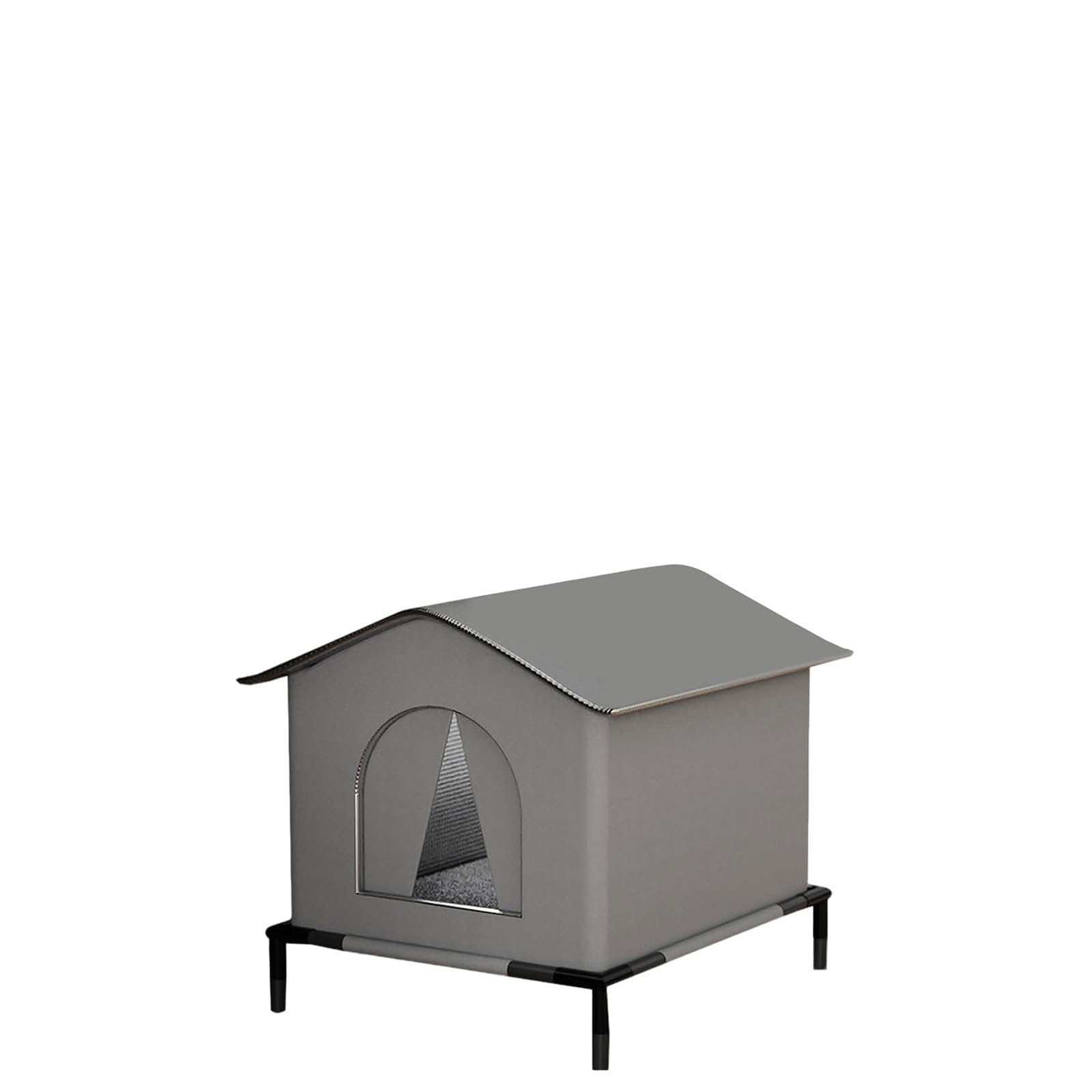 Tienda De CampañA CáLida para Mascotas En Invierno,Cama Gatoss Invierno，Casa para Gatos Exterior,Caseta Elevada Impermeable Y Aislada para Gatos para Exteriores (A)