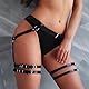 WENTPOL Damen Punk Leder Harness Taille Bein käfigbetten Geschirr Gothic Strumpfband Gürtel Damen Bondage Geschirre Sexy Taille Ringe Hosenträger Gürtel Schenkel Kette BDSM Bondage
