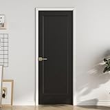 BARNSMITH 30x80 1-Panel Prefinished Laminate Black Hollow Core Door Slab, Shaker Style, for Pocket, Swing, Sliding Door, Durable and Lightweight