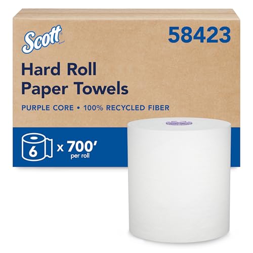 Scott® Essential 100% Recycled Hard Roll Paper Towels, Bulk (58423),