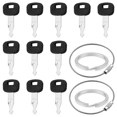 459A 12pcs Ignition Keys Kubota Tractor Key Compatible with SVL75 SVL90 SVL95 Track Loaders Kubota Equipment Replacement Keys for SVL75-2 SVL75C SVL90-2C SVL95-2S SVL95-2SC & More