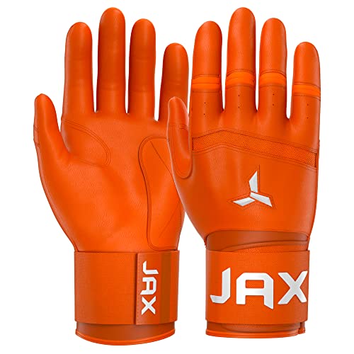 Jax Batting Gloves - Model One Strap Cuff - Baseball & Softball Batting Gloves - Optic Orange Limited Edition - Xl - Left Handed Swing - Adult Baseball Batting Gloves #TOP7
