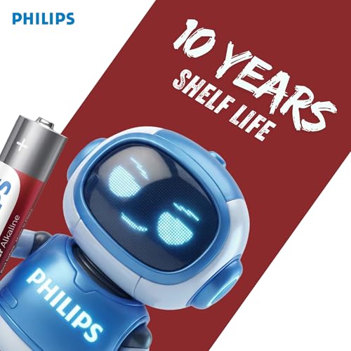 Image of Philips LR6P4B /94 AA Power Alkaline Battery (Pack of 4) | 1.5V Long Lasting Power | Leak Resistant | 10-Year Shelf Life | Ideal for Remote, Clock, Toy, Mouse & Other Household Devices