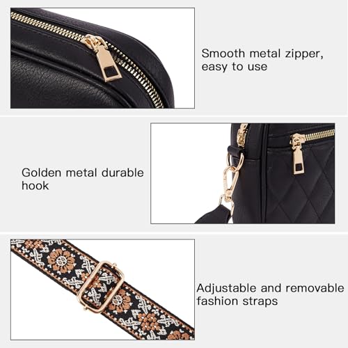 Quilted Women's Crossbody Handbags with Wide Strap4