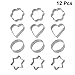 OUNONA 12 Piezas Moldes Para Galletas Moldes Metal Estrella, Flor, Redondo,Corazón