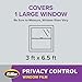 Gila Privacy Black Static Cling Residential DIY Window Film No Glue No Adhesive 3ft x 6.5ft (36in x 78in) - PB78