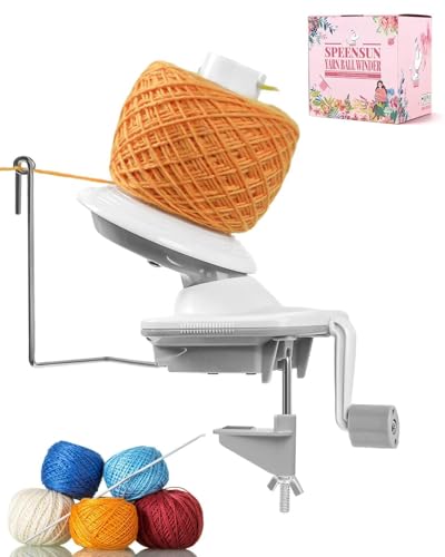 Image of SPEENSUN Yarn Winder, 3.5 OZ Easy-to-Install and Efficiently Yarn Spinner with Lower Noise, Robust ABS Material Ball Winder for Crochet and Knitting Lover for Yarns Below Size 5