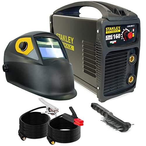 STANLEY - Poste à souder KING160 MMA + Cagoule Automatique 9/13 Facteur de marche 100%