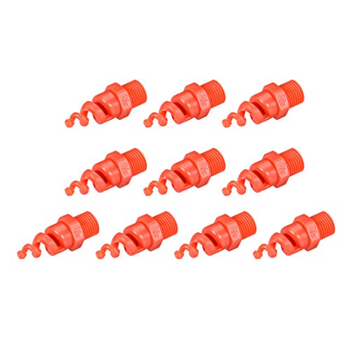 Image of uxcell Spiral Cone Atomization Nozzle, 1 /4BSPF PP Sprinkler, 10 Pcs