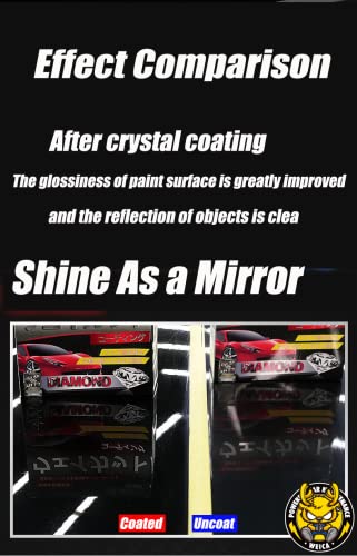 Image of Nano Ceramic Coating, Hrdness Crystallization Paint Sealant Kit(25ml Bottle),Super Gloss Shine & Hydrophobicty,2 Years Lasting Protection,Easy to Apply Professional Car Detailing Ceramic Coating