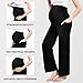 Ipletix Maternity Wide-Leg Lounge Pants with Pockets Over The Belly Soft Stretchy Pregnancy Wear Navy XL