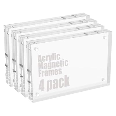 4 Packs 4"x6" Magnetic Tabletop Picture...