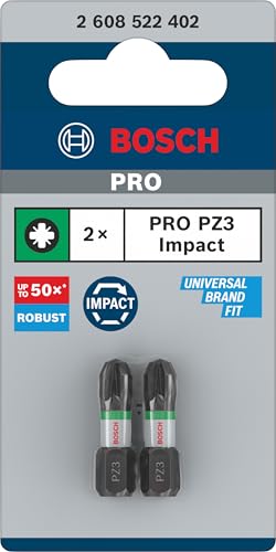 Embout de vissage torsion impact PZ3 25 mm Bosch 2 pièces - vue 3