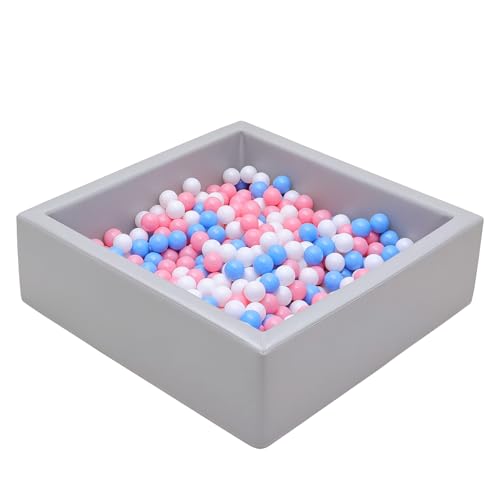ボールプール キッズ ベビーボールハウス 室内 大型 PUレザー スクエア プレイサークル 厚手5cm 高反発クッション お手入れ簡単室内遊具 高密度フォーム 型崩れしにくい ボール別売り