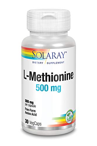Solaray L-Methionine Supplement, 500 mg | 30 Count