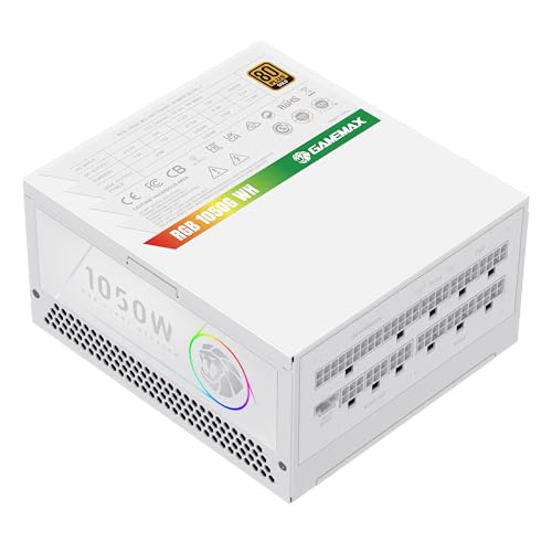 RGB 1050G WH Alimentatore PC 1050W Full Modulares, 80 Plus Gold, LLC + DC-DC, ARGB Sync, Condensatori giapponesi, ventola ARGB FDB da 140 mm, 9 funzioni di protezione - Alimentatore - Immagine 4