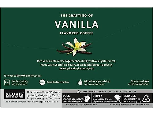 Image of Starbucks Flavored Coffee K-Cup Pods, Vanilla Flavored Coffee, Made without Artificial Flavors, Keurig Genuine K-Cup Pods, 10 CT K-Cups /Box (Pack of 4 Boxes)