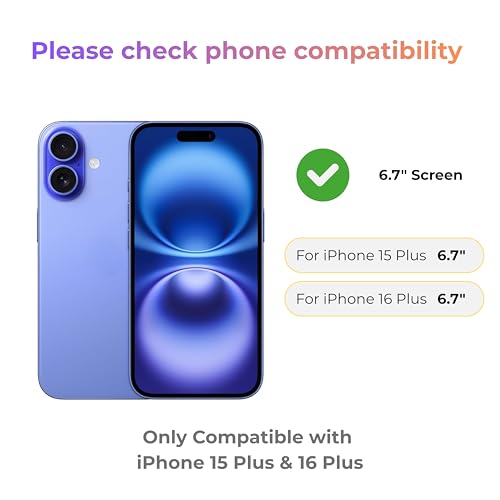 Image of ArmorGlass Borderless Privacy Tempered Glass compatible with iPhone 15 Plus, iPhone 16 Plus Screen Protector, 9H Hardness, 2.5D Curved Edge, Oleophobic Coating