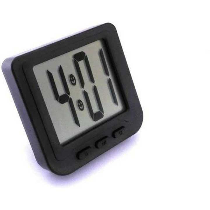 Royals Digital Office Desk Clock 1826 | Black Plastic LED Clock with Date and Time Display | Magnetic Back, Flexible Stand, Compact Design for Home and Office-image-34