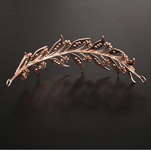 Adornos para el cabello para mujer estilo tiaras coreanas de diamantes de imitación 5