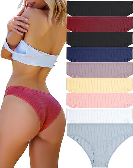 Women’s Hipsters Underwear Breathable Soft Cotton Strech Panties for Womens 5 Pack Ladies Stretchy Hipster Soft Briefs Panty-image-46