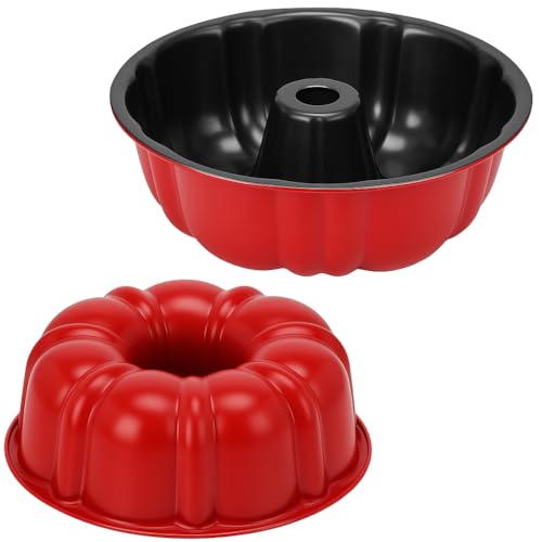 La mejor selección de Moldes para gelatina de plastico los mejores 10. 45 Juego de 2 Molde Para Gelatina y Pastel Antiadherente de Acero al Carbono, Charola para Pan, Moldes para Gelatina, Utensilios para Hornear de 26 cm y Capacidad 2.8 Litros,...