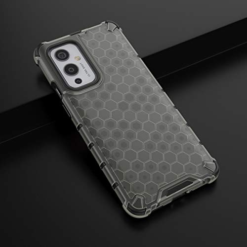 Image of Glasgow | for OnePlus 9 Honeycomb Pattern Back Case Cover for OnePlus 9 - Black