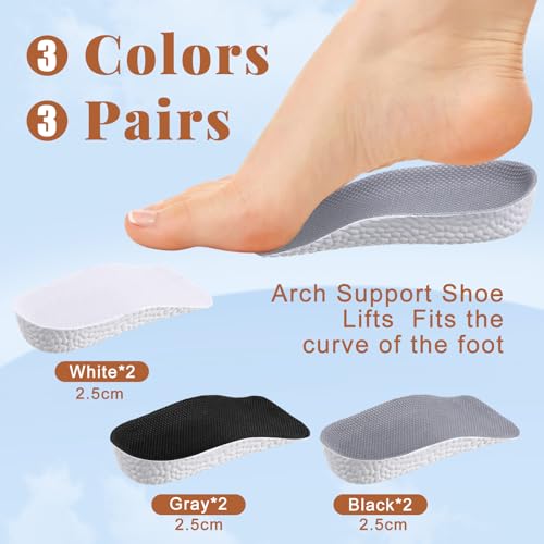 Geyoga 3 Pares Plantillas Ortopédicas Soporte Arco 2.5 cm miniatura 4