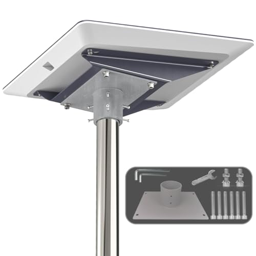 Knuopyt Starlink Flat High Performance Pipe Adapter - Installation Kit & Mount for Starlink Antenna (Silver)