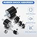 uxcell M10 x 25mm Rubber Mounts, 20 x 40mm Cylindrical Anti Vibration Isolator Studs Shock Absorber Double Studs with Nuts for Car Bobbin Generator Air Compressors