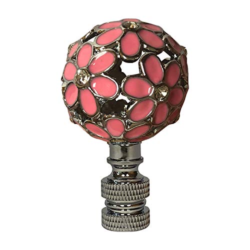 Royal Designs, Inc. Decorative Glamorous Daisies Finial For Lamp Shade, F-5101-Pnk-1, Pink #TOP16