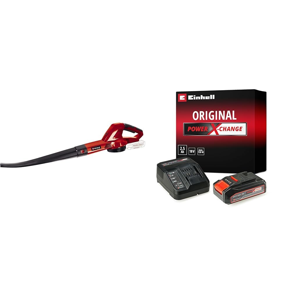 Einhell GE-CL 18 Li E - Solo, Akülü Yaprak Üfleme ve Einhell 18V 2,5 Ah PXC Starter Kit (Başlangıç Seti)