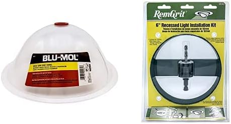Disston E0215000 Blu-MOL RemGrit Hole Saw Accessories Dust Bowl + Disston E0101682 6 -Inch Clamshelled RemGrit Carbide Grit Recessed Light Installation Kit