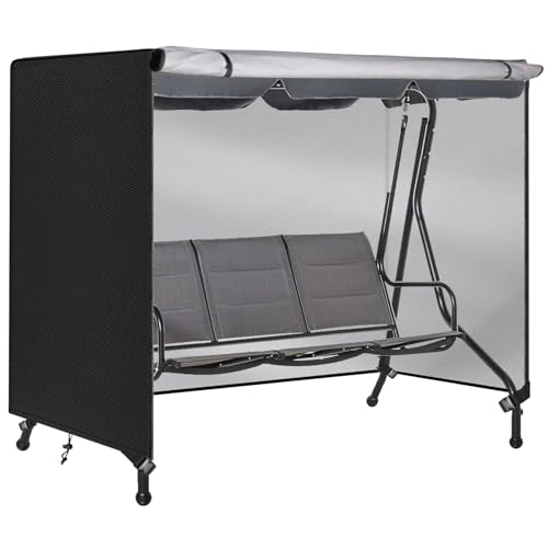 Housse de Balançoire Hollywood Imperméables,(220×150×170cm)Couverture de Protection Balancelle Hollywoodienne Coupe Vent,bache protection balancelle de...