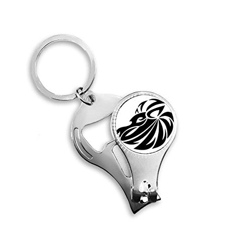 Décapsuleur pince à ongles et porte-clés multifonction motif constellation Leo