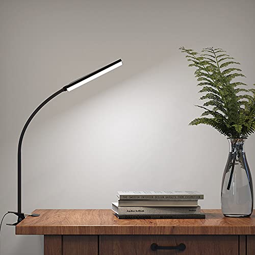 San Usb Light, Clip On Light 48 Led Usb Desk Lamp Eye Protection Dimmable Lamp, 3 Color Modes 11 Brightness, Adjustable Flexible Metal Gooseneck Reading Light Clip Light For Desk Black 5W #TOP10