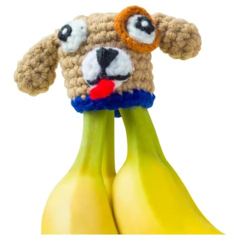 NANA HATS | Keep Bananas Fresher for Longer | As Seen on Shark Tank | Includes Standard Size BPA-Free Silicone Cap with Magnet | Dog Cover