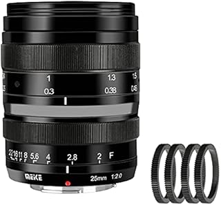 Meike 25mm F2.0 APS-C Large Aperture Wide Angle Manual Lens Compatible with Sony E Mount Mirrorless Cameras NEX 3 3N 5 NEX 5T NEX 5R NEX 6 7 A6400 A5000 A5100 A6000 A6100 A6300 A6500 A6600