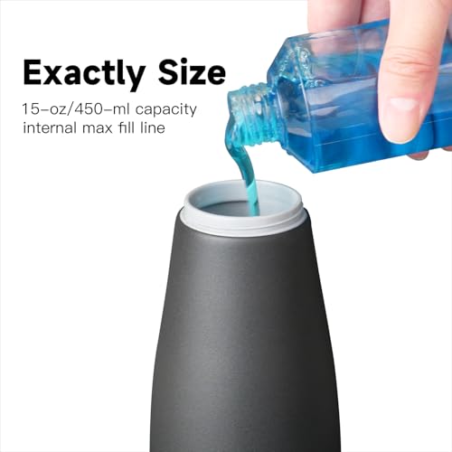 Image of AIKE 15fl.oz Liquid Soap Dispenser for Dish and Hand Soap Matte Black