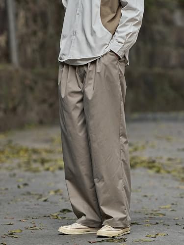 Men's Pants Classic Straight Dress Pants Loose Wide Leg Casual Trouser for Man3