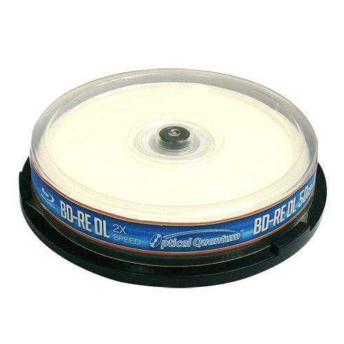 Optical Quantum Blu-ray Disc 10 pcs Spindle - 50GB BD-RE DL Rewritable - Inkjet Printable