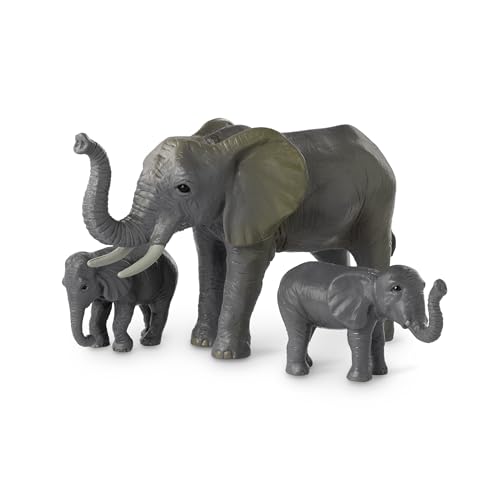 Terra by Battat &ndash; 4 Pieces African Elephant Toys Family Set &ndash; Realistic Plastic Safari Animals Figures &ndash; Animal Toys for Kids 3+ Years &ndash; Elephant Gifts & Baby Shower Decorations