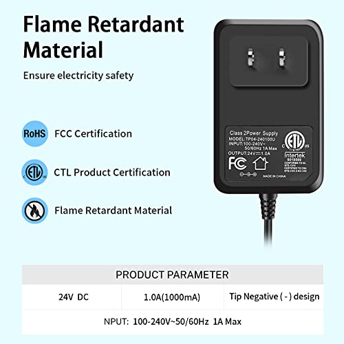 100V-240V To 24V 1A Ac/Dc Switching Power Supply Adapter With 5 Selectable Adapter Plugs #TOP4