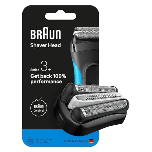 Braun Series 3+ Original Replacement Head for Men's Electric Shaver, Compatible with Series 3+ and Series 3 ProSkin Shavers, Close and Smooth Shaving, Made in Germany, 32B